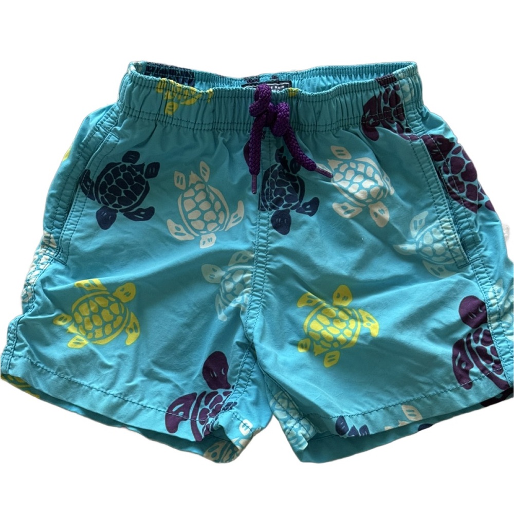 Vilebrequin Blue Turtle Print Kids Shorts
